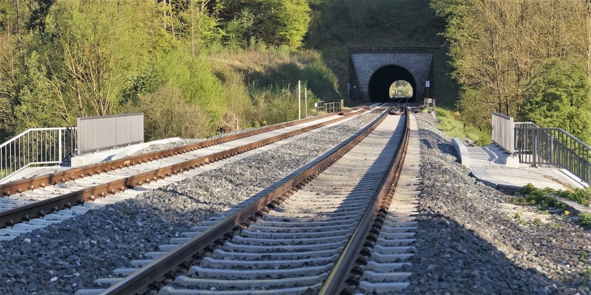 Ein anspruchsvoller Planungsbereich der Franken-Sachsen-Magistrale fr den knftigen elektrischen Betrieb sind die sieben Tunnels im Pegnitztal  hier der Vogelherdtunnel bei Enzendorf  im Streckenabschnitt zwischen Vorra und Neuhaus 