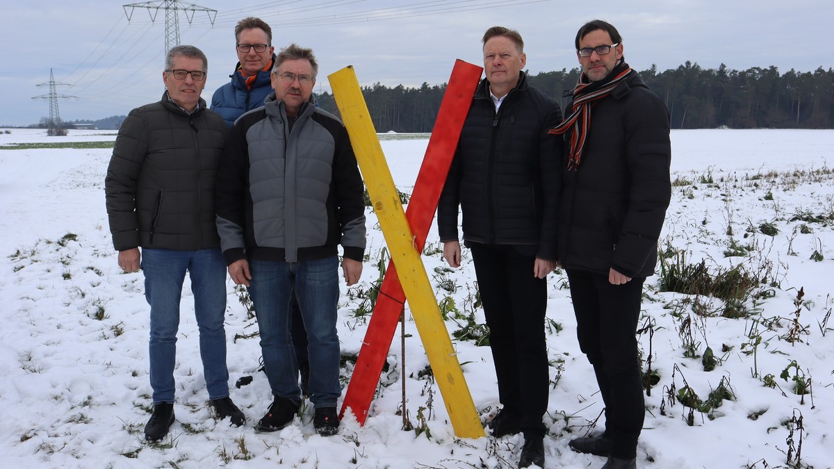 Von links: Altbrgermeister Erich Odrfer, Stadtrte Thomas Kramer und Gnther Schwarz, MdL Norbert Dnkel,  MdB Ralph Edelhuer. Foto: Bro Edelhuer 